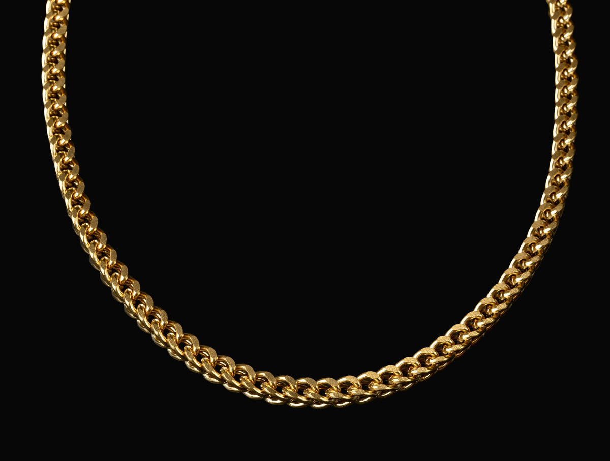 BLCKKRWN Franco chain box-weave link detail