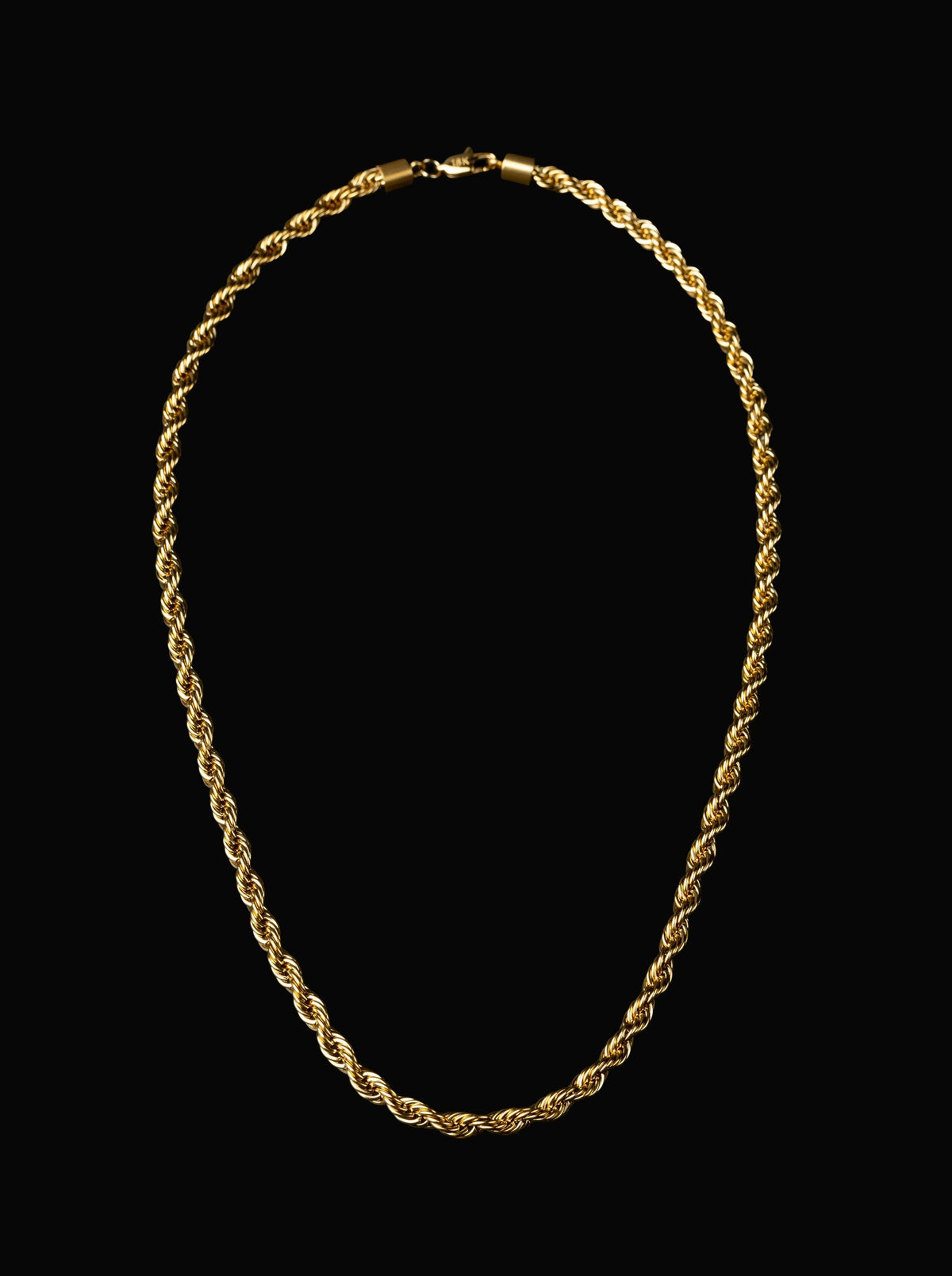 BLCKKRWN Rope chain in 18K gold finish, full necklace