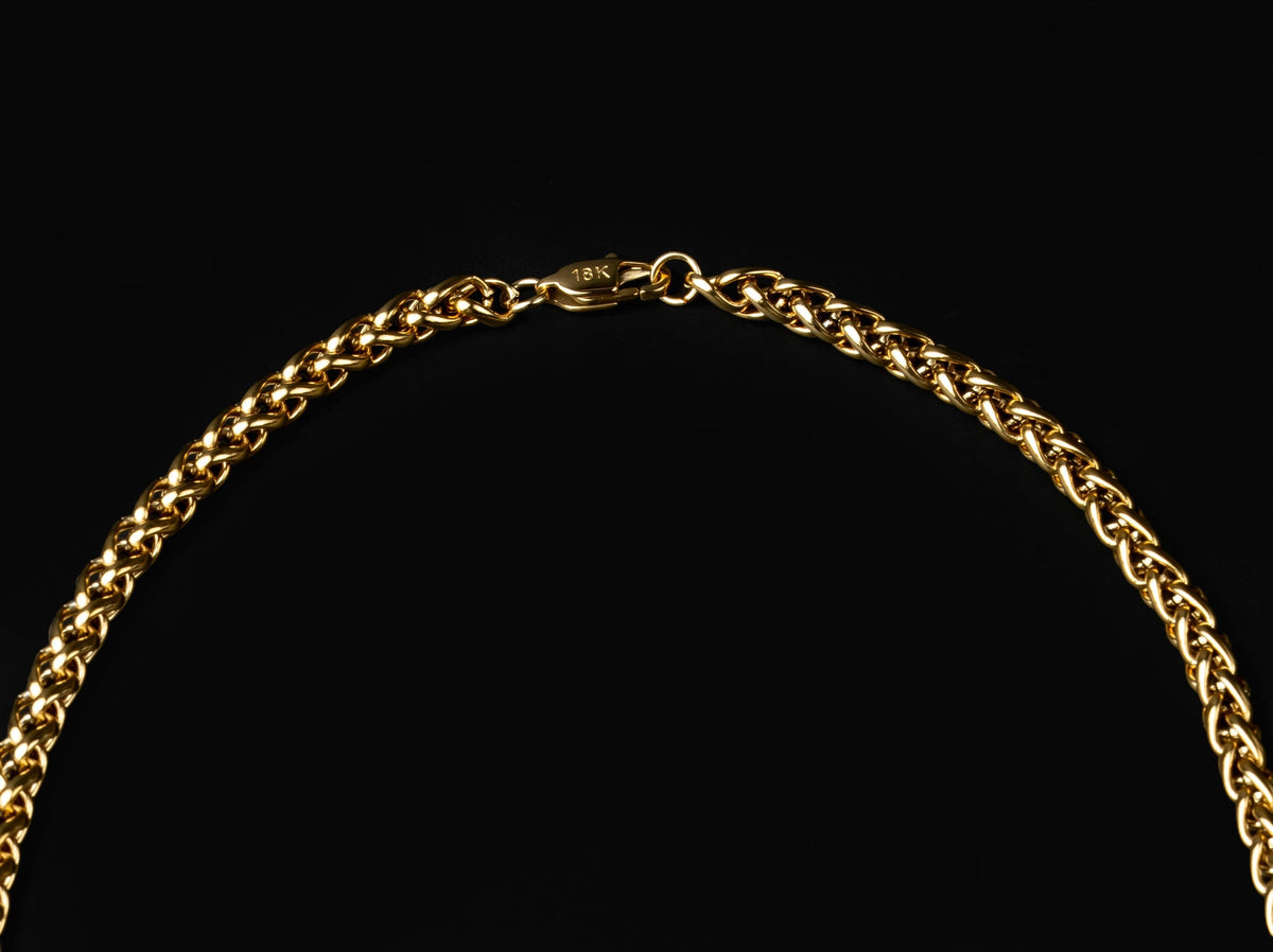 BLCKKRWN Wheat chain clasp and braid detail