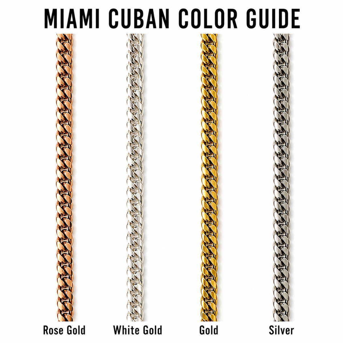 BLCKKRWN Miami Cuban chain in gold finish, draped view