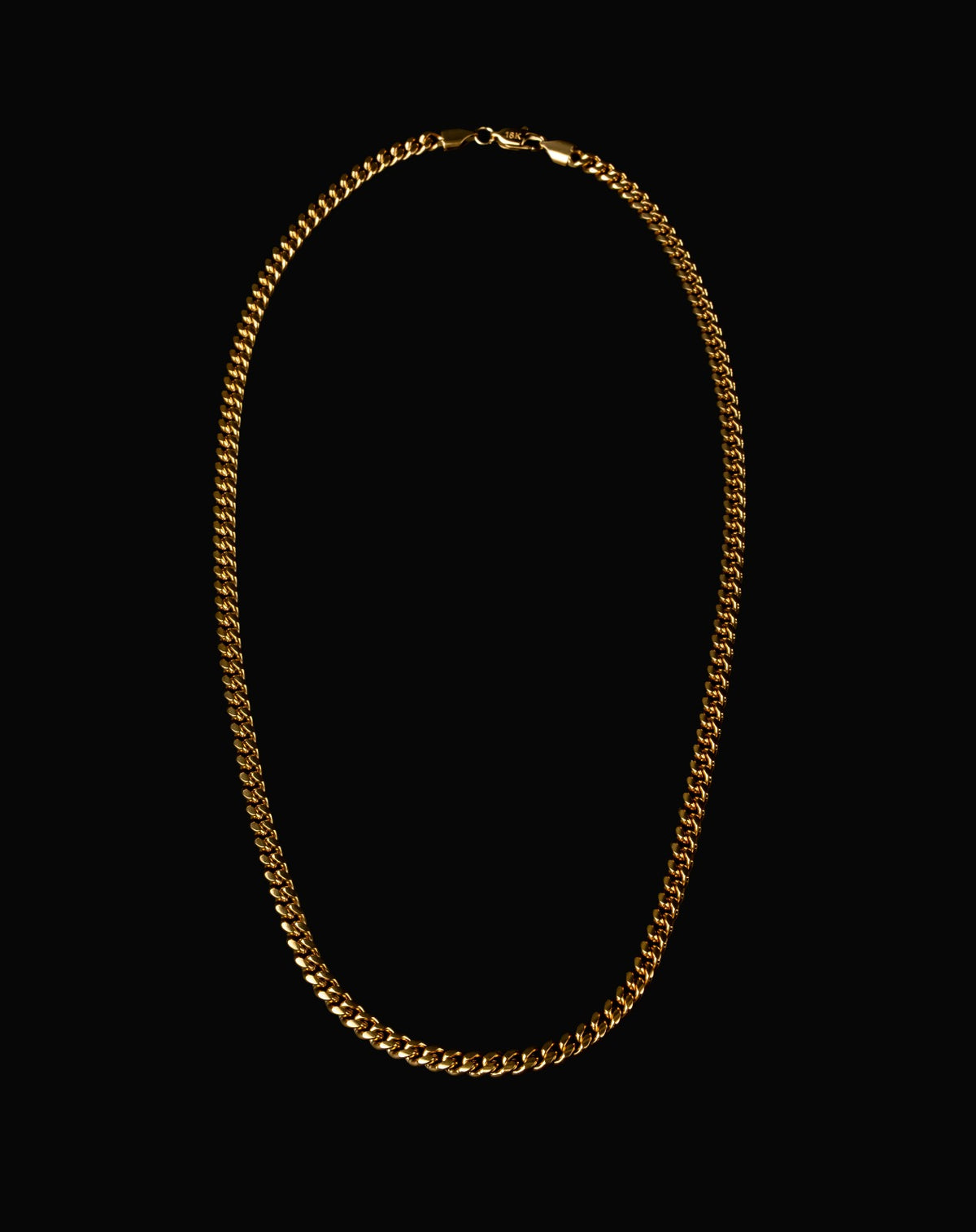 BLCKKRWN Miami Cuban chain in gold finish, full necklace